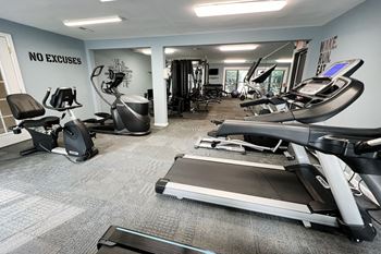 A gym with treadmills and other exercise equipment at deercross